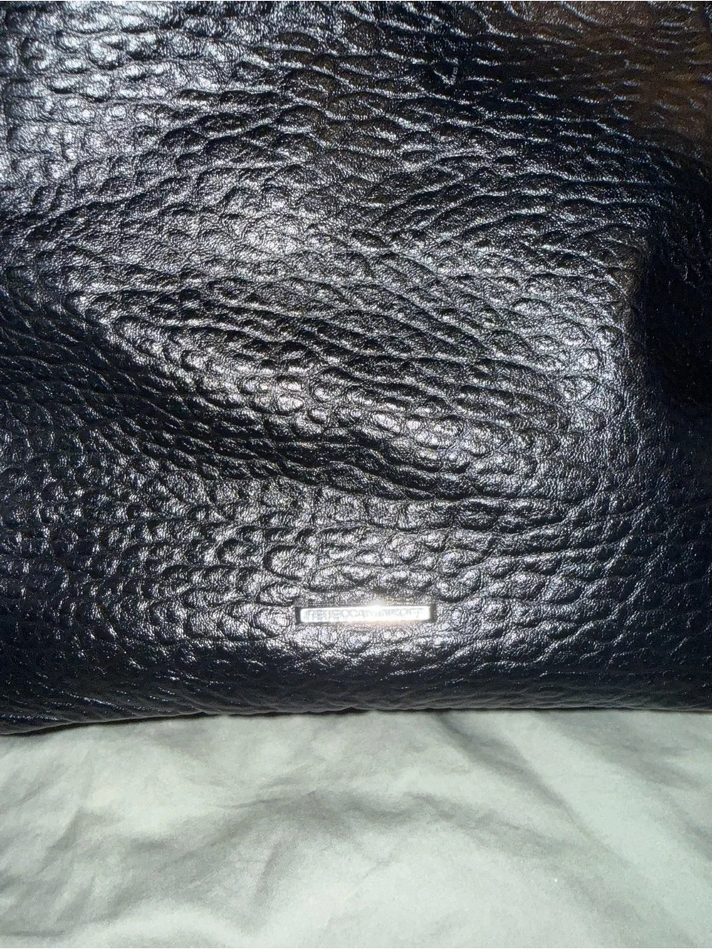 rebecca minkoff julian regular medium black pebbled leather backpack